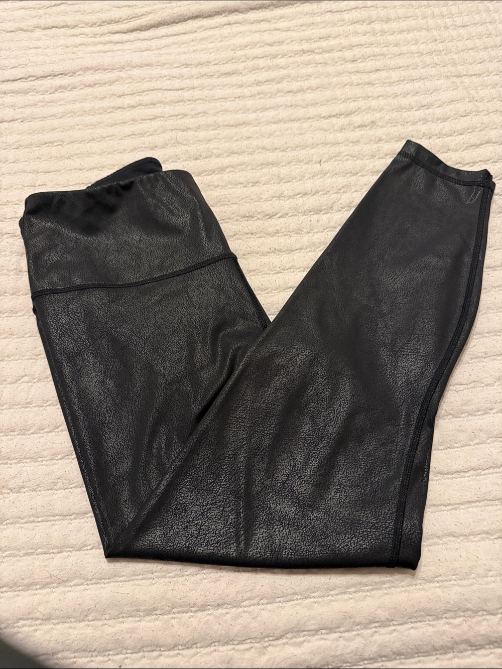 90 Degree By Reflex Black Faux Leather Leggings